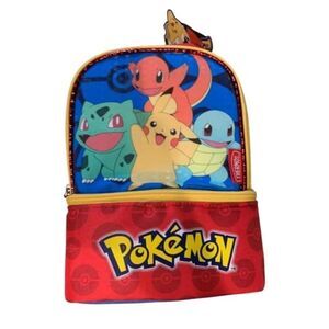 Pokemon Lunch Bag tote insulated red blue kids